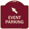 Signmission Event Parking Up Left Arrow Symbol Heavy-Gauge Aluminum Architectural Sign, 18" x 18", BU-1818-24082 A-DES-BU-1818-24082 - alternate 1